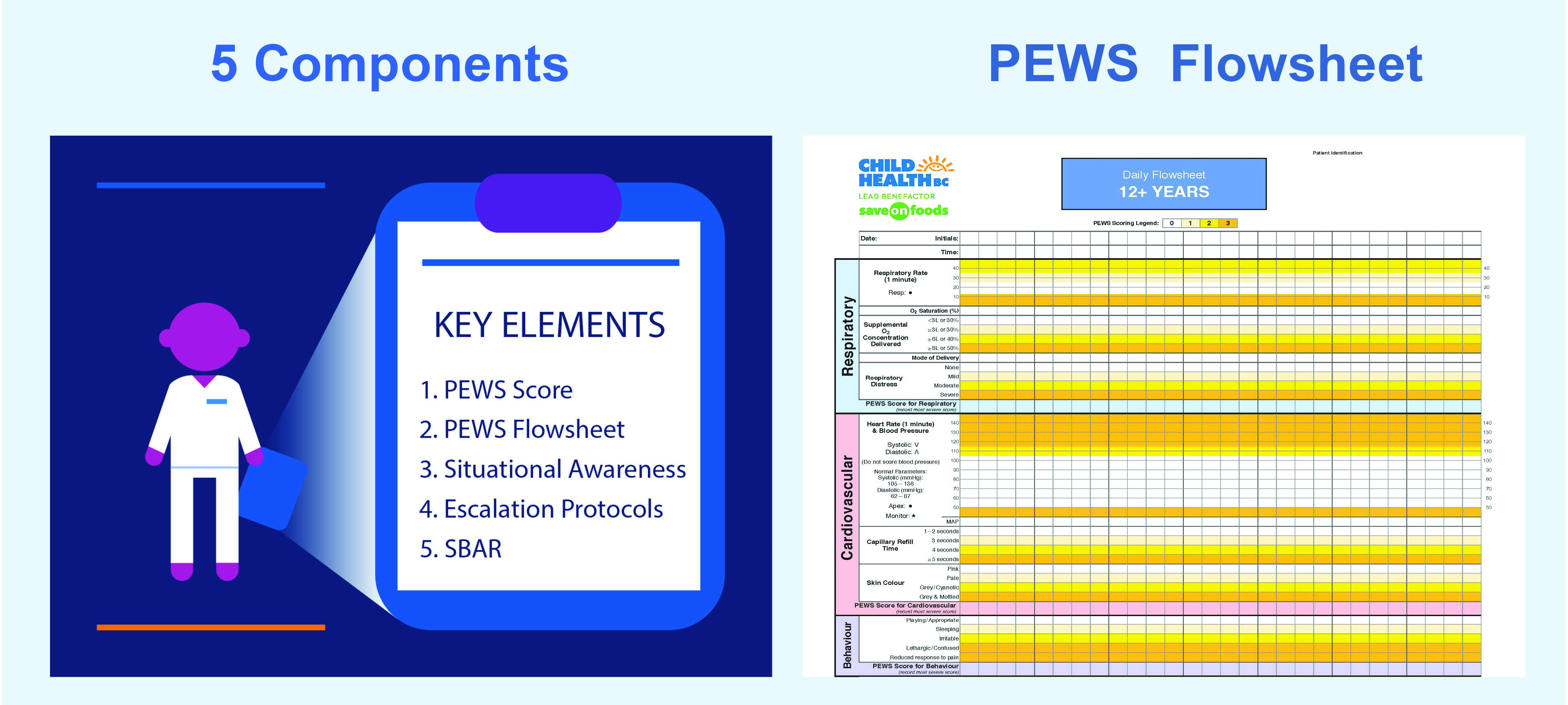 Paediatric Early Warning Score Chart